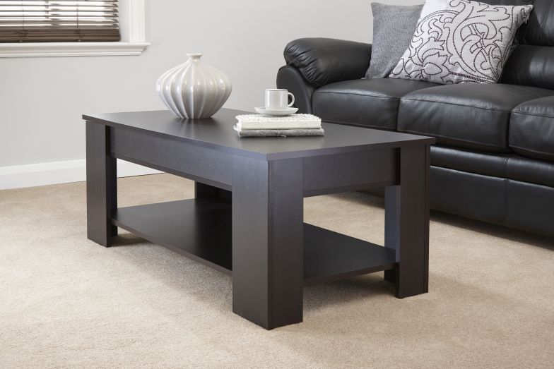 Exclusive New Modern Contemporary Modern Espresso Lift Up Storage Coffee Table Ebay